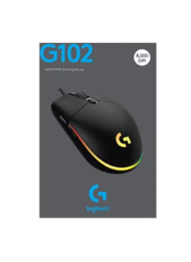 Logitech - Logitech G102 Light Sync Gaming Mouse with Customizable RGB Lighting, 6 Programmable Buttons Light Weight Black - Image 1