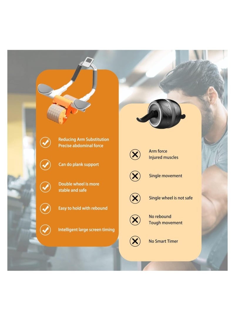 Generic Automatic Rebound Ab Abdominal Exercise Roller Wheel,Exercise Roller Wheel with Dual Elbow Support and Timer,Abs Roller Wheel Core Exercise Equipment.  - Image 5