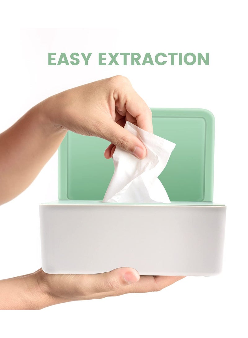 Wet Wipes Dispenser Box, Toilet Wipes Dispenser Box, Dry Wet Tissue Paper Case Holder, Tissue Storage Box Case with Lid Dustproof for Home Office - Image 4