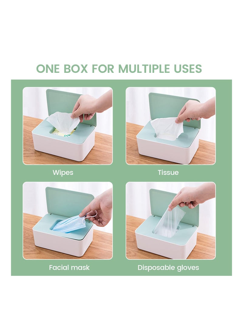 Wet Wipes Dispenser Box, Toilet Wipes Dispenser Box, Dry Wet Tissue Paper Case Holder, Tissue Storage Box Case with Lid Dustproof for Home Office - Image 5