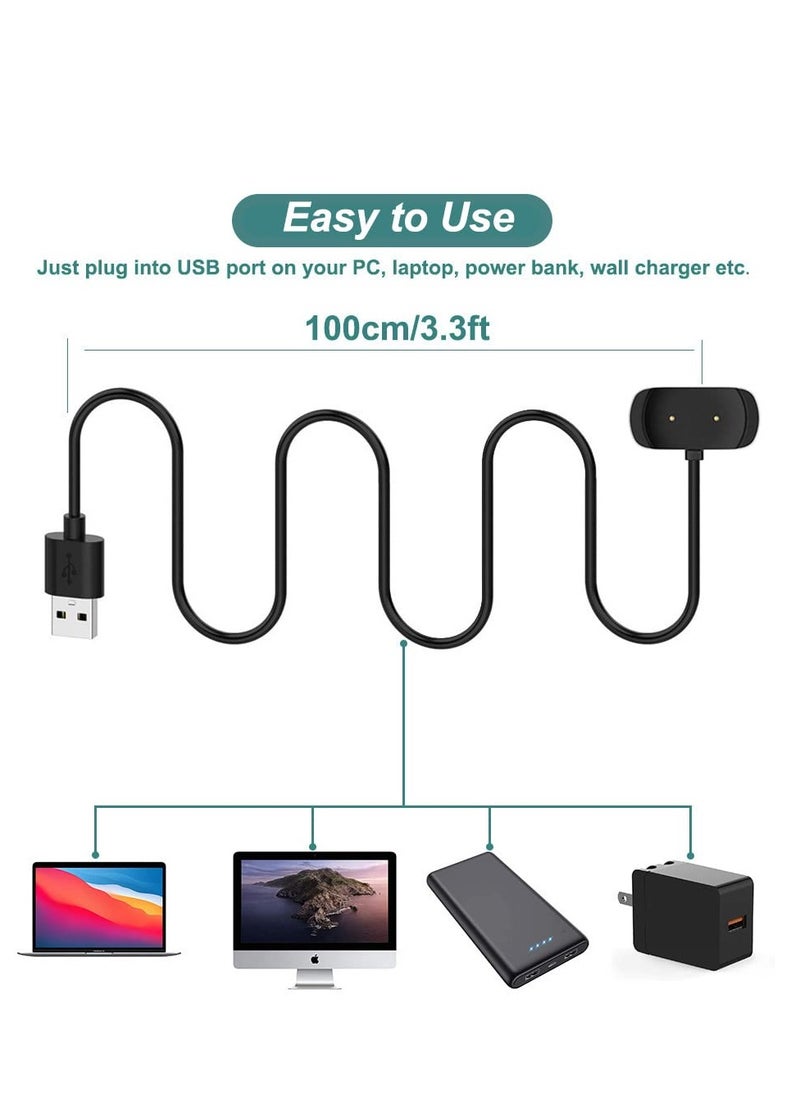 Generic - Charger Cable for Amazfit Bip 5/ Bip5 Unity/ Bip 3/ Bip U/ T-Rex Pro/ GTS 4 Mini/ GTS 2/ GTS 2 Mini/ GTS 2e Active/ USB Charging Cable Dock Cord 3.3ft Smartwatch Accessories - Image 1