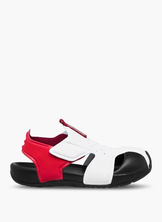 Kappa Boys' Perforated Sandals with Hook and Loop Closure