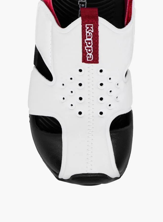 Kappa Boys' Perforated Sandals with Hook and Loop Closure