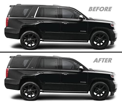 SlickMod Chrome Delete Blackout Vinyl Overlay for 2015-2020 Chevy Tahoe Window Trim (Gloss Black) - Image 5