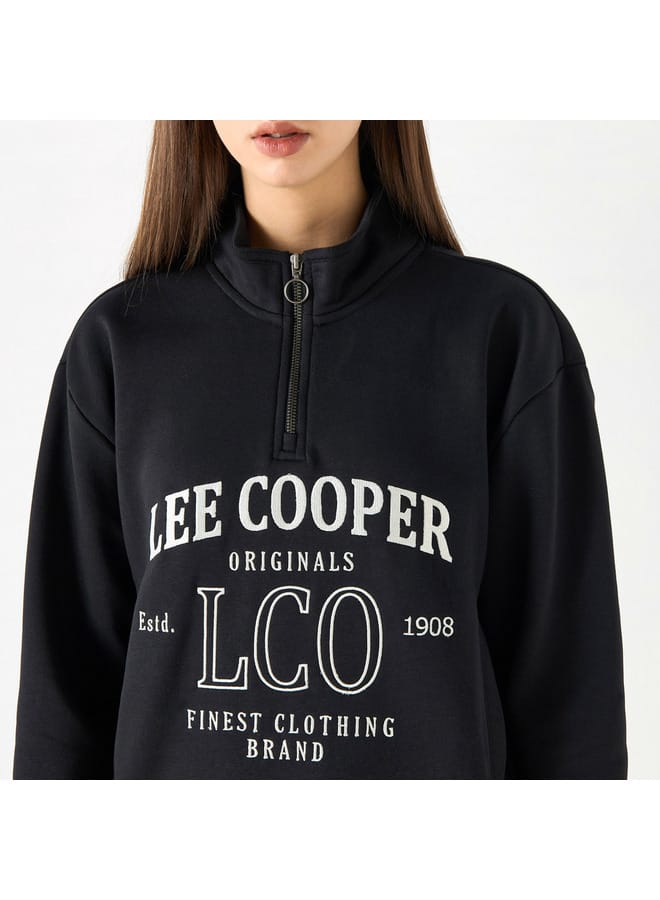 Lee Cooper Lee Cooper Printed Sweatshirt with Long Sleeves and Pockets  - Image 4