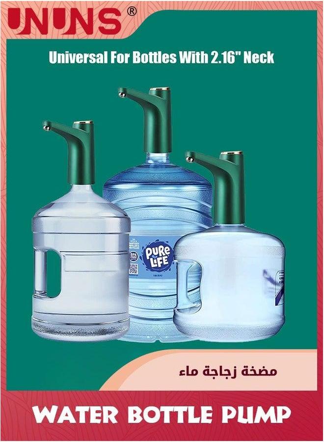 UNUNS مضخة موزع زجاجة الماء، ماء لزجاجة 5 جالون، شحن USB تطبيق شرب تلقائي للمنزل، المكتب، التخييم، أخضر - Image 5