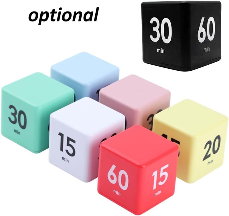 2.6 Inch Gravity Sensor Cube Timer with 15, 20, 30, and 60 Minute Countdown Settings - ABS Plastic Time Management Tool for Office Classrooms and Professional Environments (Pink) - Image 4