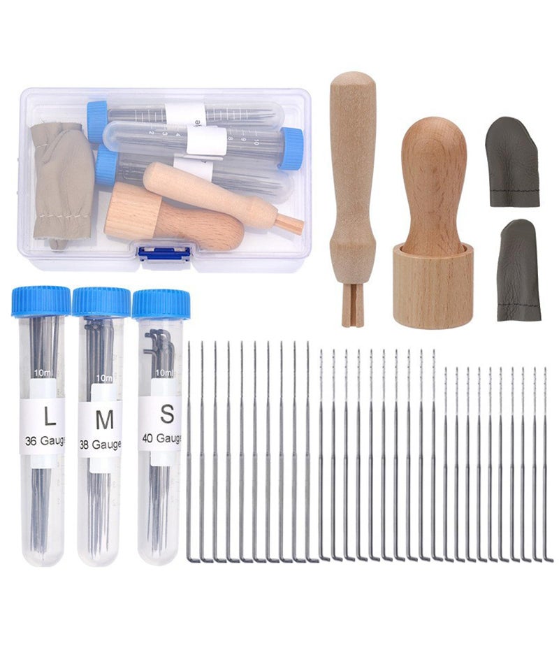 Indusoire 7 Pcs Punch Needle Kit, Needle Felting Kit with Punch Needles for DIY Crafts, Embroidery Kit for Beginners and Professionals, Handmade Projects and Home Sewing - Image 1