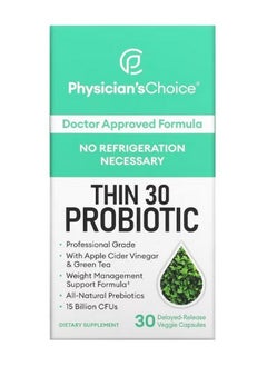 Thin 30 Probiotic 15 Billion 30 Delayed Release Veggie Capsules