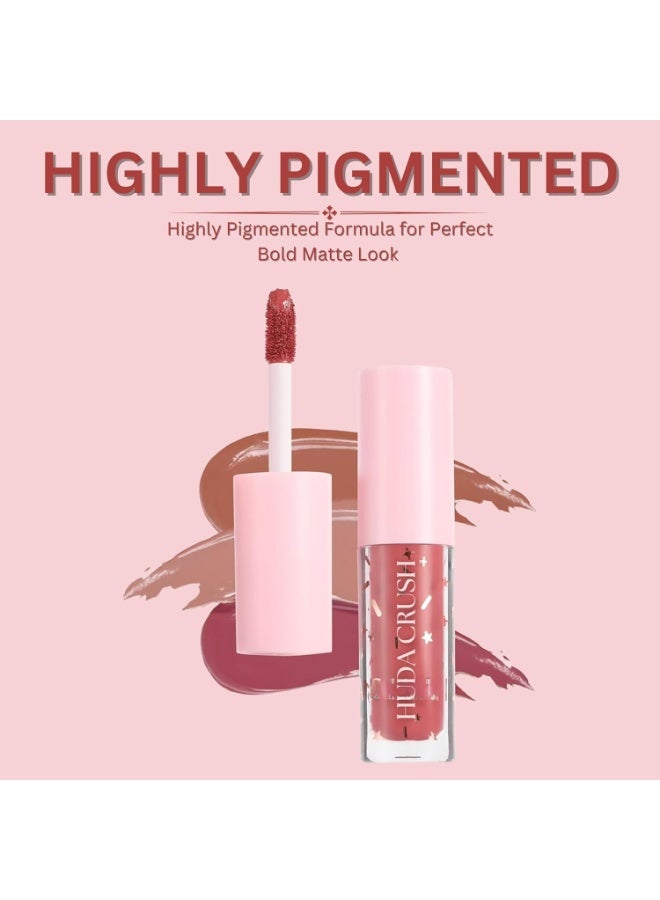 هدى كراش مجموعة أحمر الشفاه السائل من HUDACRUSH، مكونة من 12 أحمر شفاه صغير، سلة هدايا راخي لطيفة للأخت والفتيات مع أحمر شفاه لامع مقاوم للماء ولون يدوم طويلاً - Image 3