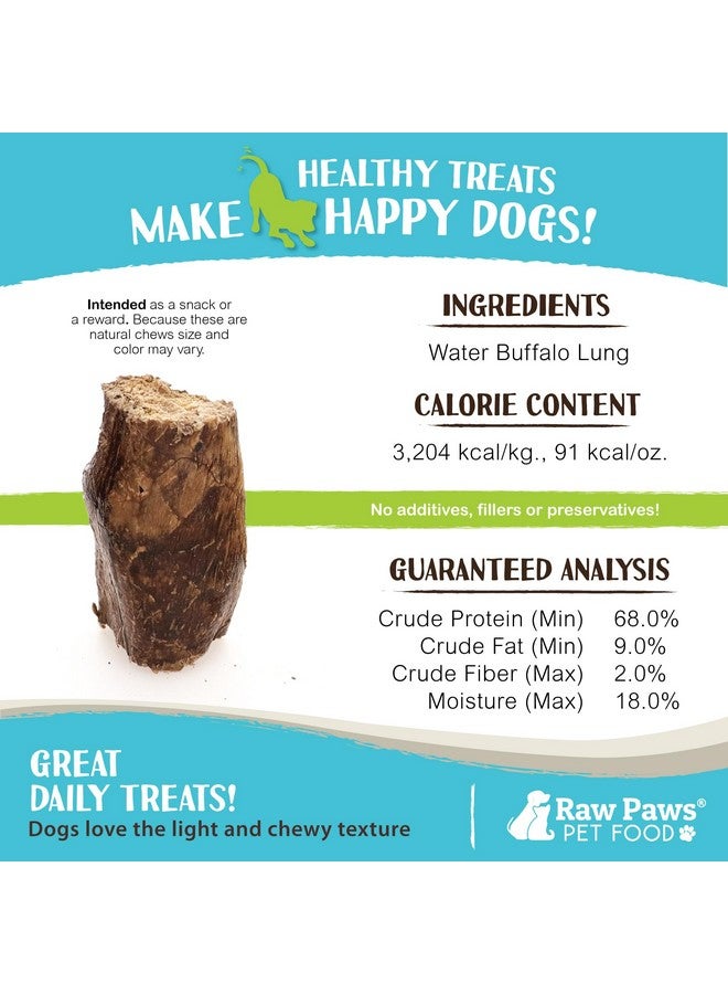 Raw Paws Water Buffalo Lung Treats for Dogs (16-Ounce) - Packed in USA - Free Range Buffalo Lung for Dogs - Water Buffalo Raised Without Antibiotics or Added Hormones - Dried Lung Steak Dog Treats - Image 3