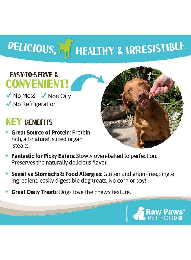 Raw Paws Water Buffalo Lung Treats for Dogs (16-Ounce) - Packed in USA - Free Range Buffalo Lung for Dogs - Water Buffalo Raised Without Antibiotics or Added Hormones - Dried Lung Steak Dog Treats - Image 5