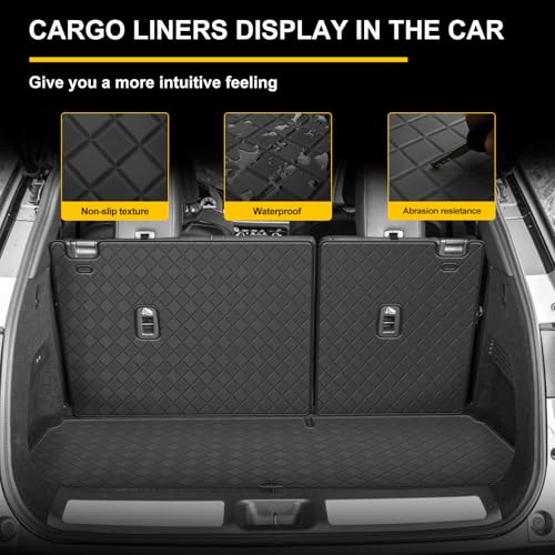 TTX LIGHTING Cargo Mat & Backrest Mat Fit for 2022-2026 Infiniti QX60 - Leather Trunk Liner Back Seat Cover Protector - All Weather Protection PU Leather Cargo Liner and Backrest Mat QX60 Accessories - Image 4