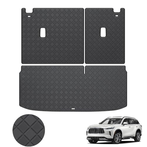 TTX LIGHTING Cargo Mat & Backrest Mat Fit for 2022-2026 Infiniti QX60 - Leather Trunk Liner Back Seat Cover Protector - All Weather Protection PU Leather Cargo Liner and Backrest Mat QX60 Accessories - Image 1
