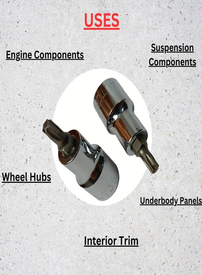 BYTE FORGE TORX BIT SOCKET SET T30-35 HARD CRV STEEL - Image 5