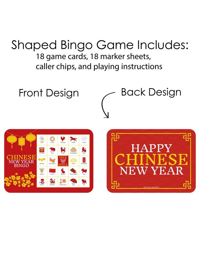 Big Dot of Happiness Big Dot of Happiness Chinese New Year - Bingo Cards and Markers - Lunar New Year Party Bingo Game - Set of 18  - Image 3