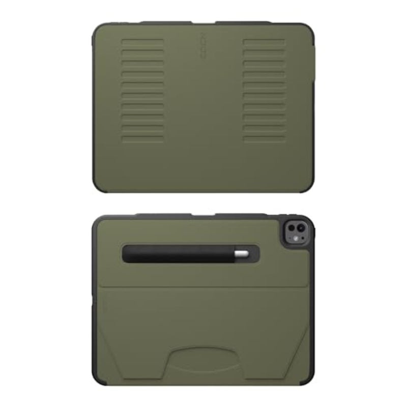 حافظة iPad Pro 13 لجهاز 2024/2025 Gen 7/8 M4/M5، غطاء حماية نحيف للغاية مع شحن لاسلكي لقلم Apple، زوايا رؤية متعددة، وظيفة النوم/الاستيقاظ، بولي كربونات غير لامع، رمادي فحمي - Image 4