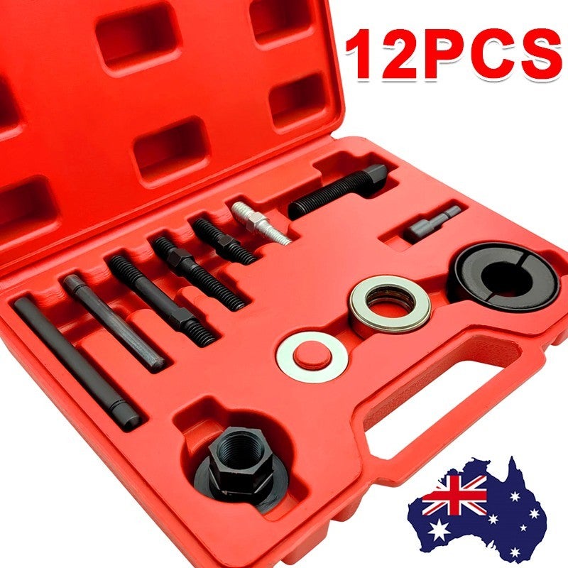 WYT 12Pc Pulley Puller Remover & Installer Kit Power Steering Pump Alternator-Pulley - Image 4