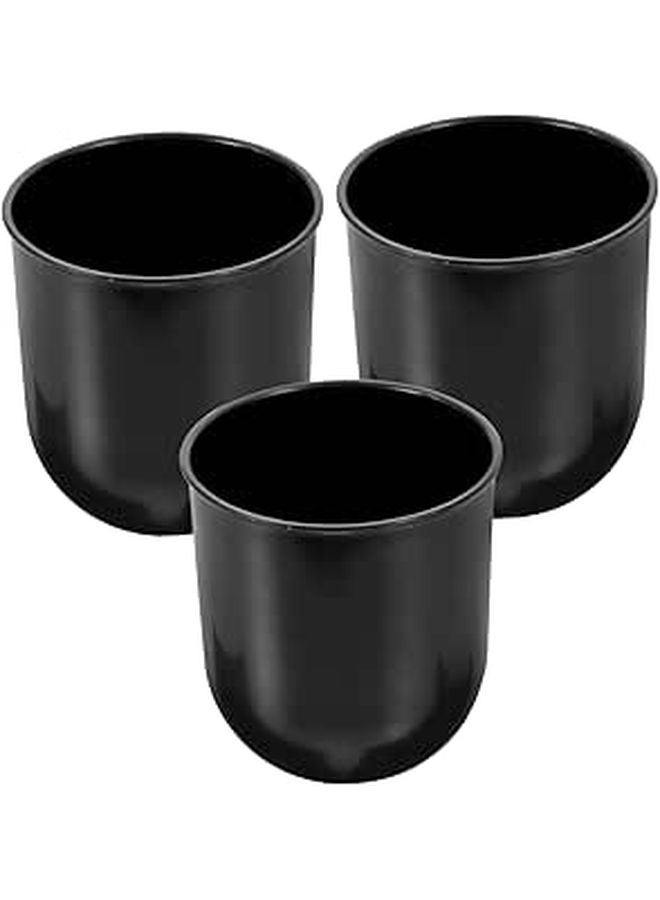 3Pcs Toilet Brush Holder Set with Sturdy Plastic Base for Organized Bathroom Cleaning - Image 1