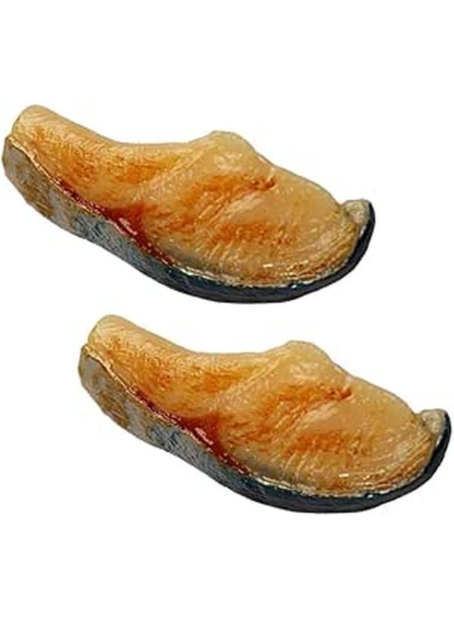 2Pcs Realistic Simulated Fish Slices Models for Photography Home Decor Display Cabinet - Image 1