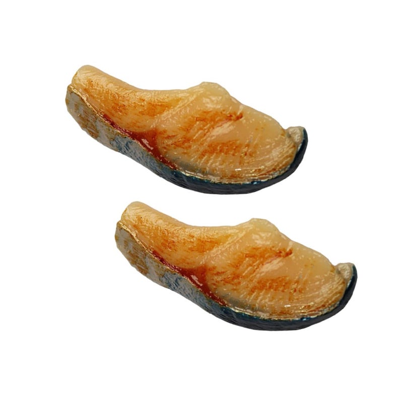 2Pcs Realistic Simulated Fish Slices Models for Photography Home Decor Display Cabinet - Image 2