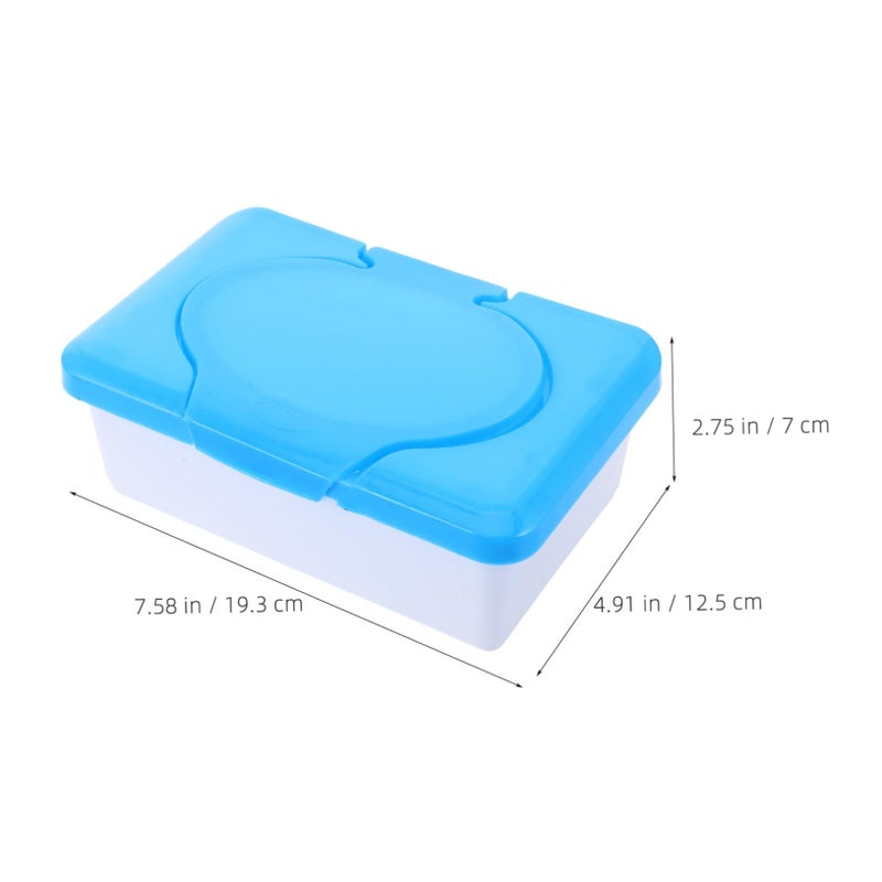 Compact Portable Wipes Dispenser Refillable Tissue Container Sky-blue - Image 3