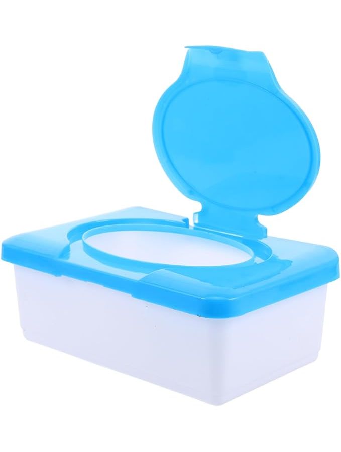 Compact Portable Wipes Dispenser Refillable Tissue Container Sky-blue - Image 1