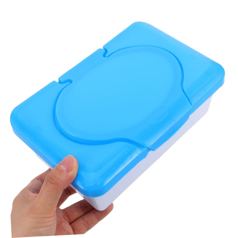 Compact Portable Wipes Dispenser Refillable Tissue Container Sky-blue - Image 5