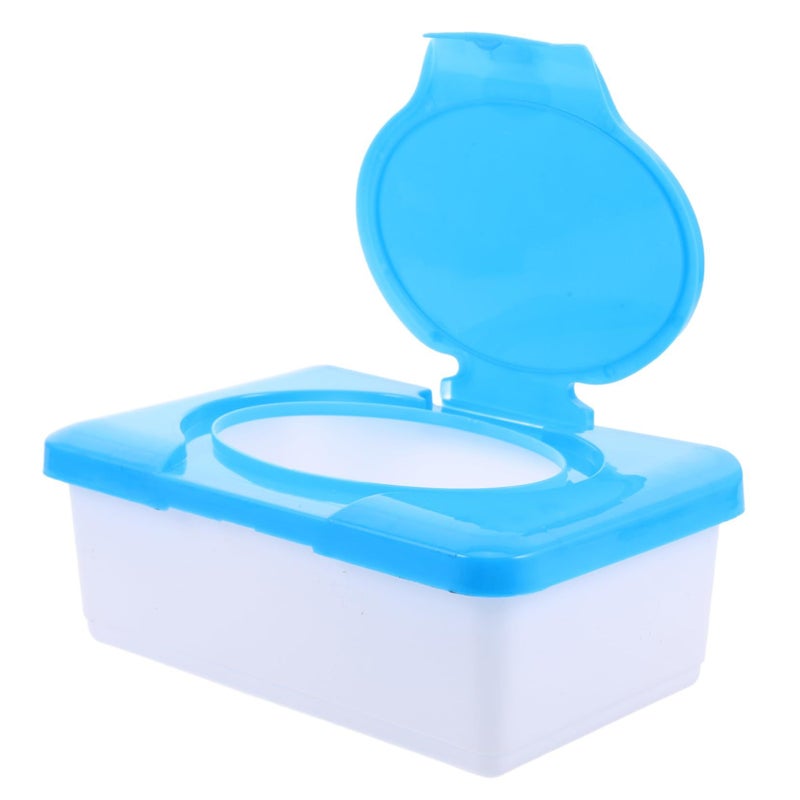 Compact Portable Wipes Dispenser Refillable Tissue Container Sky-blue - Image 2