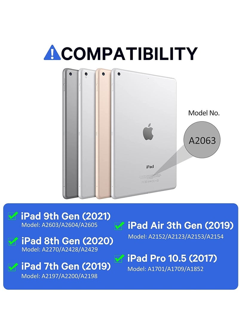 iPad Keyboard 9th Generation, Keyboard for iPad 8th Generation/7th Gen 10.2 Inch, Smart Trackpad, Detachable Wireless with Pencil Holder, Flip Stand Keyboard Case for iPad 9th/8th/7th Gen 10.2”, Black - Image 2