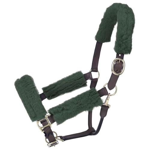 Tough 1 Tough1 Fleece Halter Set  Horse  Hunter Green - Image 1