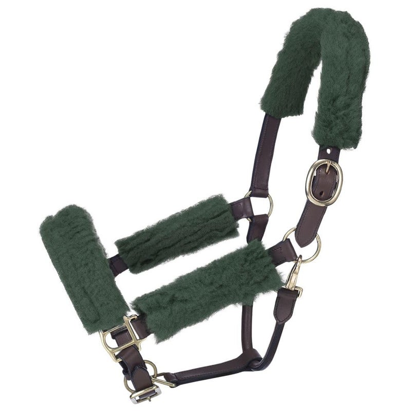 Tough 1 Tough1 Fleece Halter Set  Horse  Hunter Green - Image 3