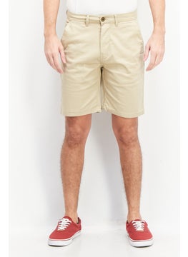 Men Plain Chino Shorts, Brown