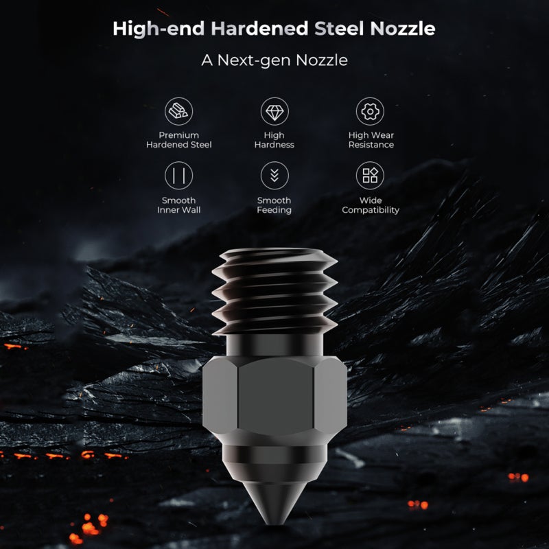 Creality 3D 3D Printer Nozzle: 8pcs Hardened Steel Nozzle Kit (0.25mm, 0.4mm, 0.6mm, 0.8mm) - High Wear & Corrosion Resistance, 450°C Heat Resistance, Wide Filament & Model Compatibility for Creality FDM 3D Print - Image 4