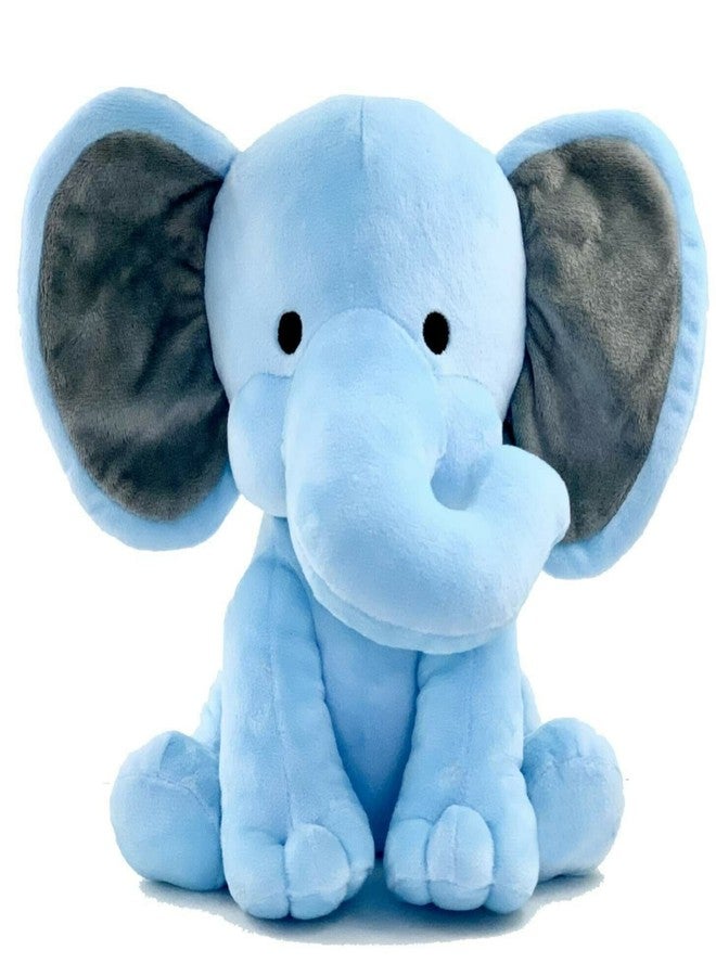 Babique Elephant Sitting Plush Soft Toy Cute Kids Animal Home Decor Boys/Girls (Blue, 30 cm) - Image 1