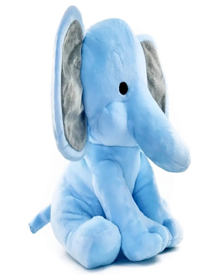 Babique Elephant Sitting Plush Soft Toy Cute Kids Animal Home Decor Boys/Girls (Blue, 30 cm) - Image 2
