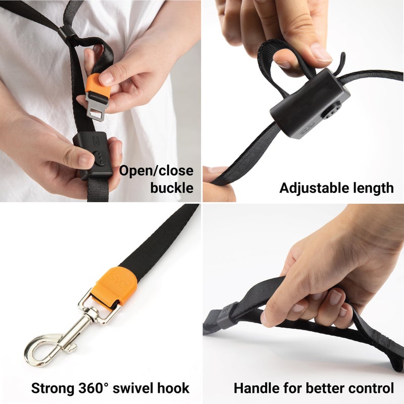 SVD.PET 4-in-1 Hands Free Dog Leash, Versatile Crossbody/Waist Dog Leash with Easy Release Buckle, Easy Adjust to Fit Your Body and Waist for Walking, and Running Your Doggy (Army Green) - Image 4