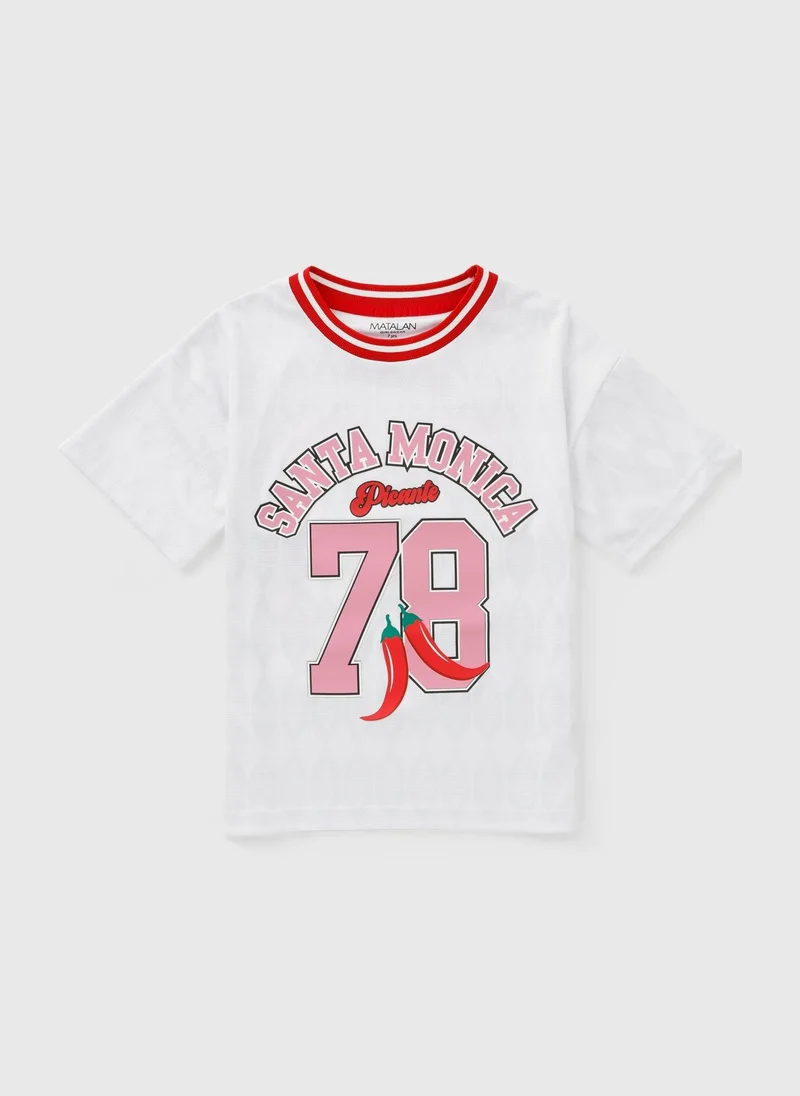 ماتلان Girls White Chilli Football T-Shirt