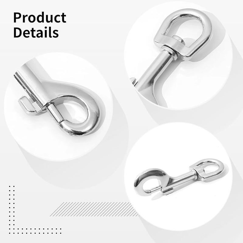 Heavy Duty Swivel Snap Hooks 176Lb Zinc Alloy Lobster Clips For Pet Leashes Keychains Crafts - Image 3