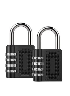 SYOSI Combination Padlock Waterproof Padlock with Code (2 Pack Black)  - Image 1