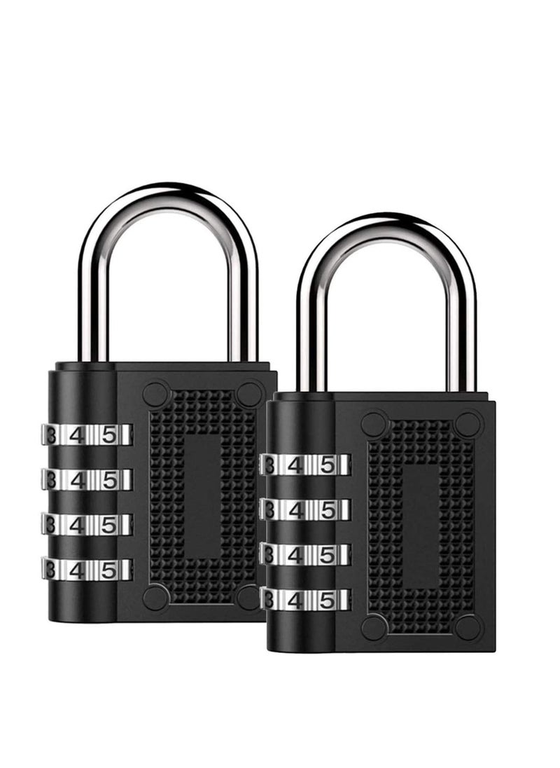 SYOSI Combination Padlock Waterproof Padlock with Code (2 Pack Black)  - Image 1