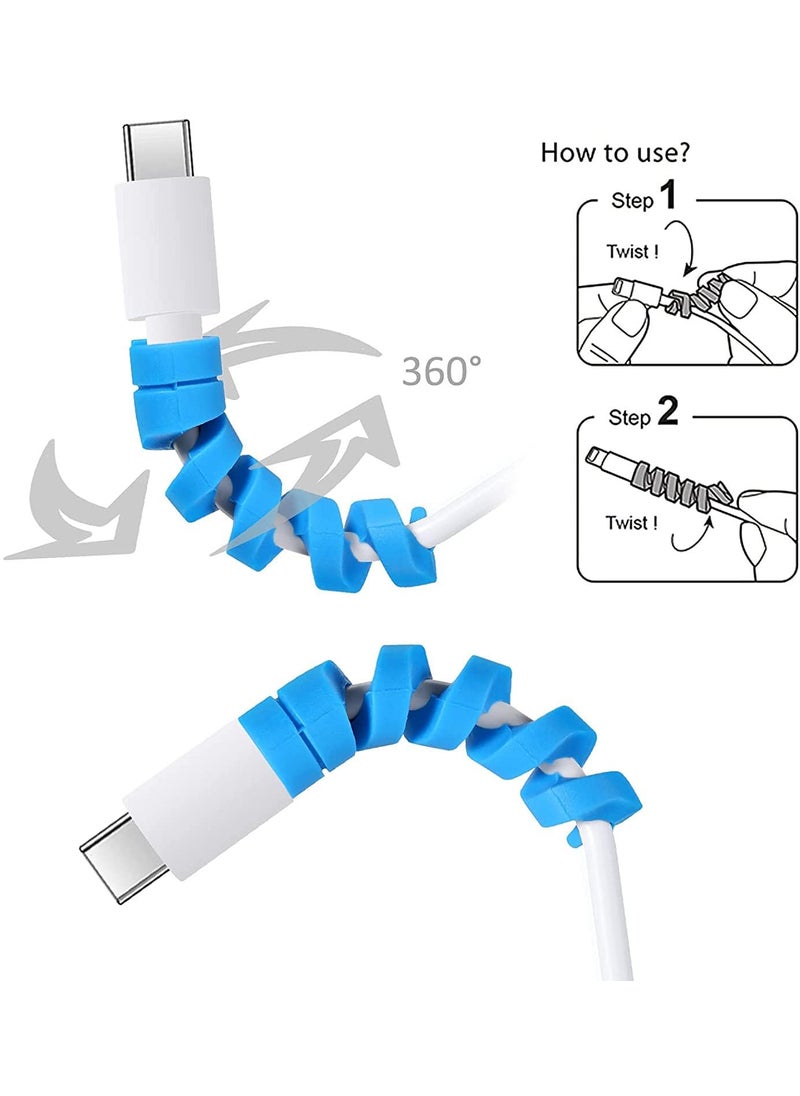 Shopsdash Spiral Cable Protector for MercedesBenz AMG A 35 4MATIC Cable Saver Charging Cord Protective Universal Earphones Cable Cover 16 Pieces Pack 4 Mix Colour H239  - Image 5