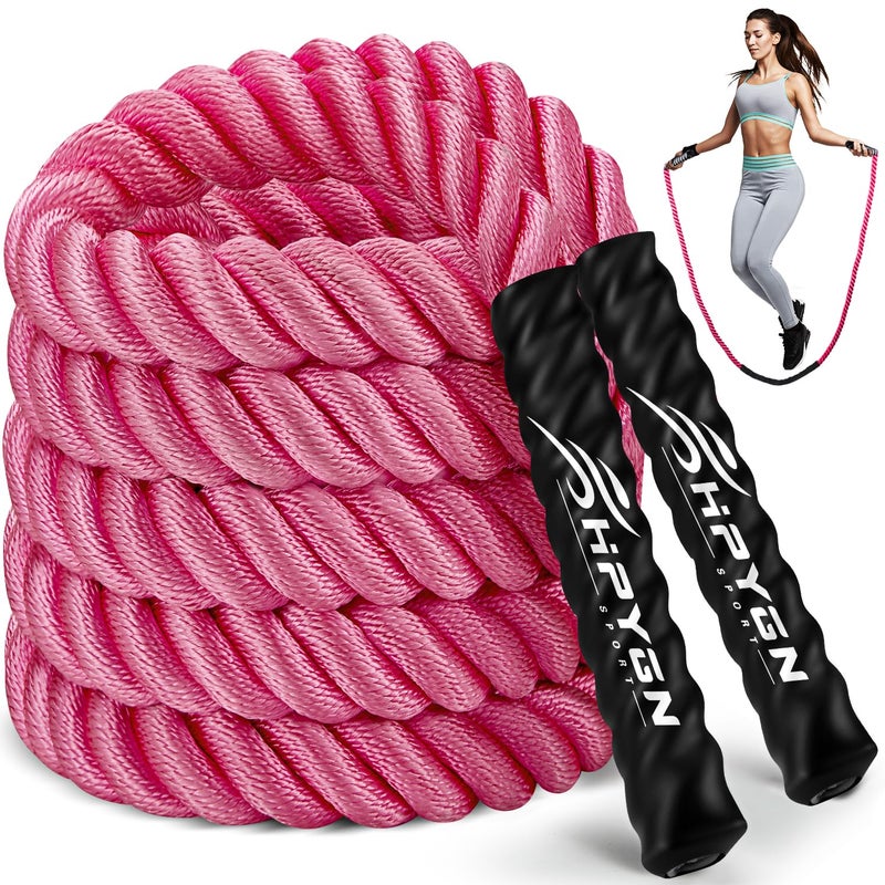 HPYGN Jump Rope for Women, Weighted Skipping Rope for Exercise, Home Gym Workout Equipment, Heavy Jumpropes for Weight Loss, Shape body, Aerobic Exercise, Improve Strength and Building Muscle - Image 1