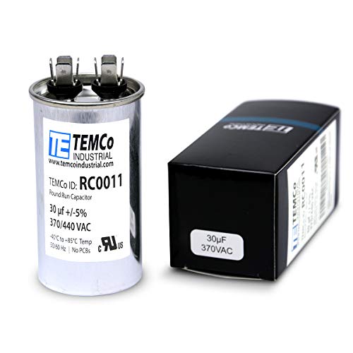 TEMCo Industrial TEMCo 30 uF Run Capacitor CBB65, 30 MFD, 370V, Round, 50/60Hz | for HVAC AC Fan, Motor, Blower Applications - Image 5