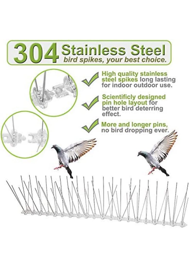 Generic 10-Pack Stainless Steel Bird Repellent Spikes Anti Pigeon Nail Bird Deterrent Tool Pest Control Pigeons Owl Small Birds Fence 50cm  - Image 5