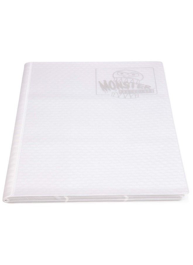 Monster Protectors - Monster Binder 9 Pocket Trading Card Album Holofoil White W White Pages Holds 360 Yugioh Magic Pokemon Cards - Image 1