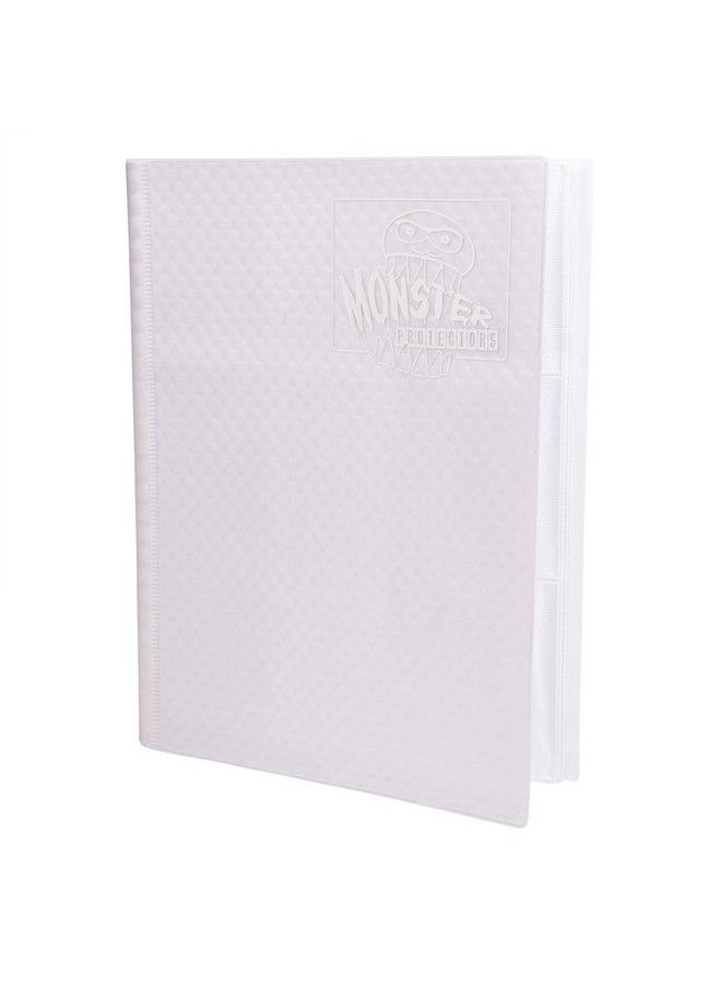 Monster Protectors - Monster Binder 9 Pocket Trading Card Album Holofoil White W White Pages Holds 360 Yugioh Magic Pokemon Cards - Image 1