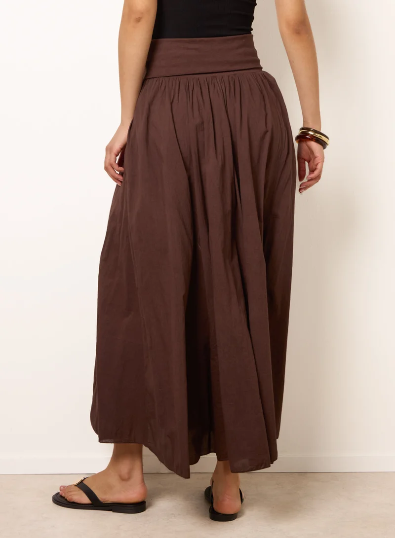 بلو فانيلا Godet Hem Jersey Waist Skirt