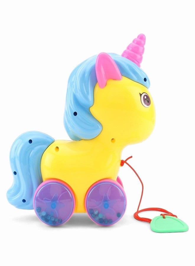 TOYIQ Pull Along Baby Toys Unicorn for Toddlers/Kids/Infants | for 1 Year Old | Push and Pull Toys for Kids | Infant 12-18 Months - Image 1