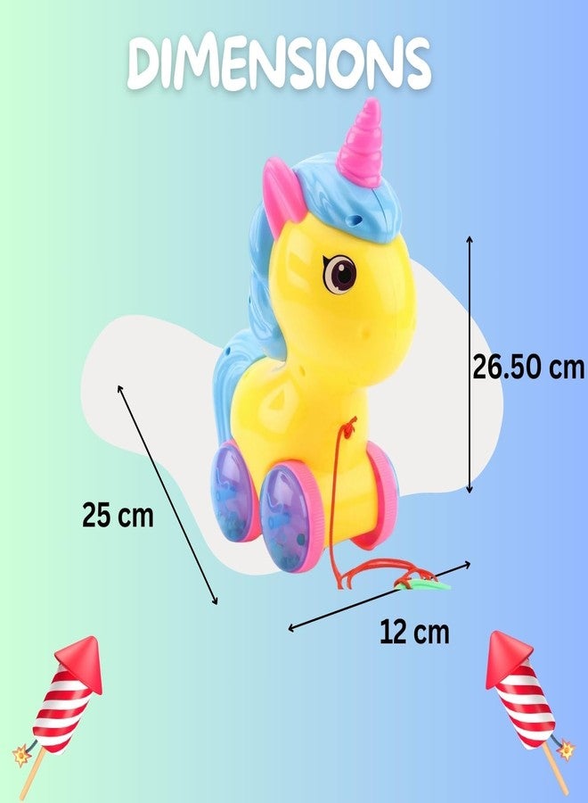 TOYIQ Pull Along Baby Toys Unicorn for Toddlers/Kids/Infants | for 1 Year Old | Push and Pull Toys for Kids | Infant 12-18 Months - Image 4